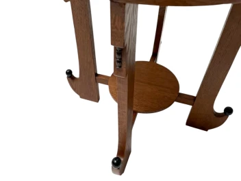 Art Deco Amsterdamse School Oak Side Table, 1920s
